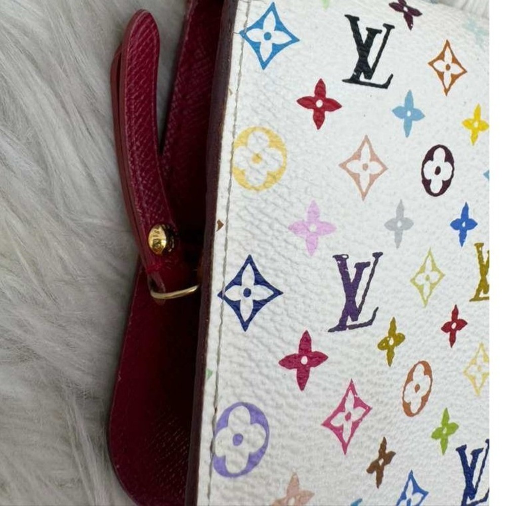 Authentic Louis Vuitton Multicolor Murakami Long Wallet White Zippy Wallet - Picture 4 of 14